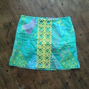 Lilly Pulitzer Sun dance Marigold skort with lace placket